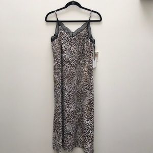 1.State never worn, lined animal print slip dress